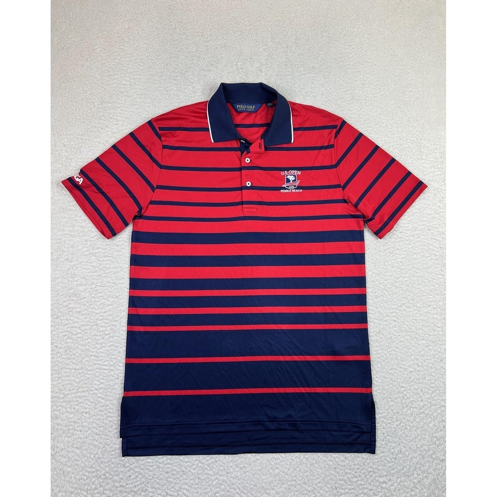 Polo Golf Ralph Lauren Polo Shirt Mens Medium US Open Pebble Beach Stripe Golf